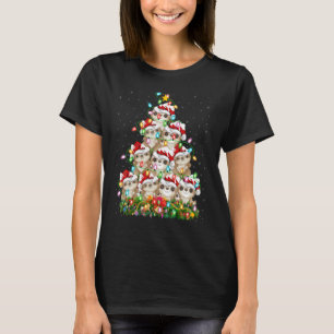 Sloth Xmas Lights Santa Sloth Christmas Tree T-Shirt