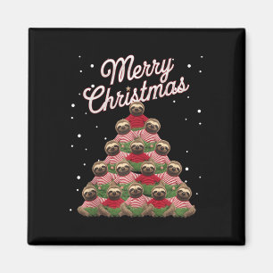 Sloth Xmas Tree Sloths Christmas Tree Tank Top Magnet