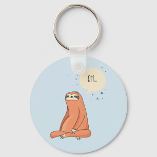 Sloth Yoga Funny Sloth Lover Key Ring