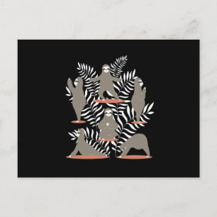 Sloth Yoga Funny Sloth Postcard