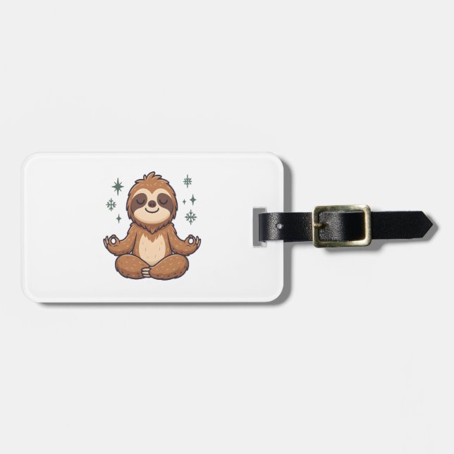 Sloth Yoga Sloth Luggage Tag (Front Horizontal)