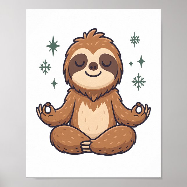 Sloth Yoga Sloth Poster (Front)