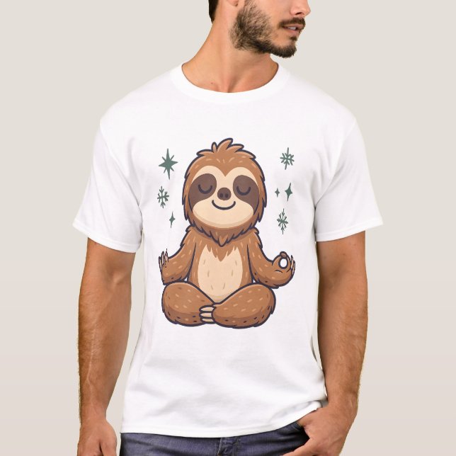 Sloth Yoga Sloth T-Shirt (Front)