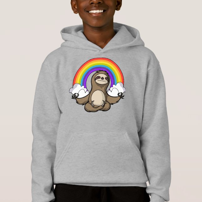 Sloth Zen Yoga Meditation Rainbow Animal (Front)