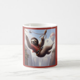 Sloth Ziplining Coffee Mug