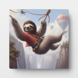 Sloth Ziplining Plaque