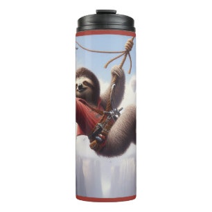 Sloth Ziplining Thermal Tumbler