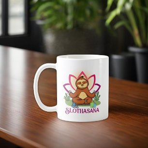 "Slothasana" Sloth doing yoga meditation Coffee Mug