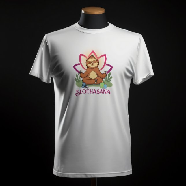 "Slothasana" Sloth doing yoga meditation T-Shirt (Creator Uploaded)
