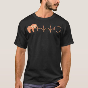 Slothe With Heart Heartbeat Sloth T-Shirt