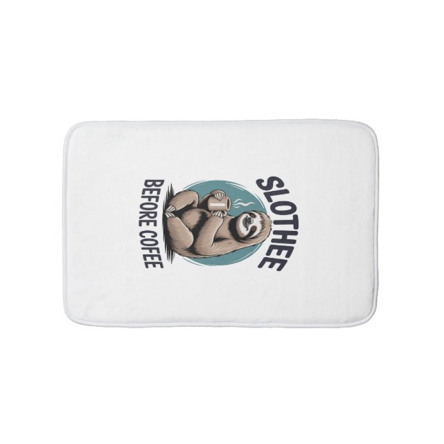 Slothee before coffee Sublimation Bath Mat (Front)