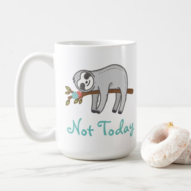 Slothin' Around Coffee Mug (With Donut)