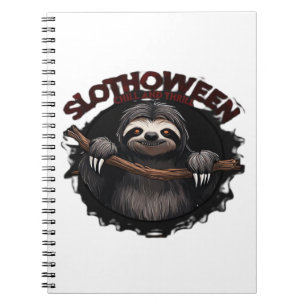 Slothoween Chill And Thrill - Creepy Sloth Classic Notebook