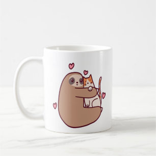 Sloths and Cats Are Best Friends  Coffee Mug