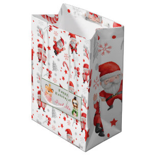 Sloths and Fox Customise Text and Name Medium Gift Bag