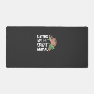Sloths are my Spirit Animal lazy cute Sloth T-Shir Desk Mat