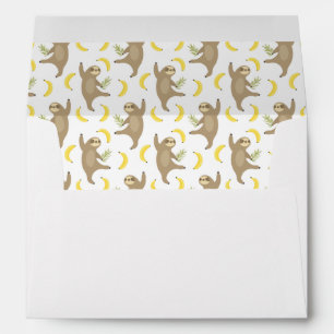 Sloths & Bananas Pattern Envelope