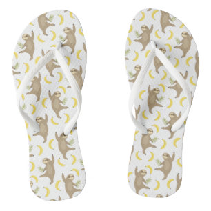 Sloths & Bananas Pattern Thongs