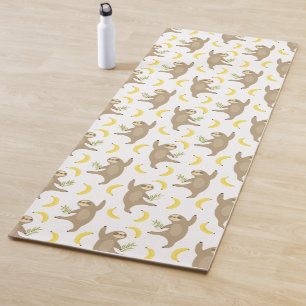Sloths & Bananas Pattern Yoga Mat