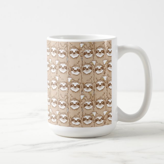Sloths & Coffee Pattern Mug (Right)