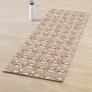 Sloths & Coffee Pattern Yoga Mat