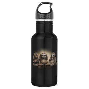 Sloths Drinking Wine Sarcastic Gift For Wine Lover 532 Ml Water Bottle