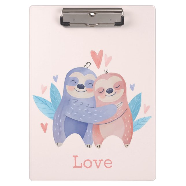 Sloths in Love Clipboard (Front)