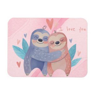Sloths in Love Magnet