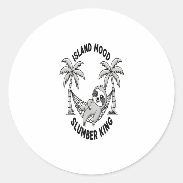 Sloth's Island Classic Round Sticker (Front)