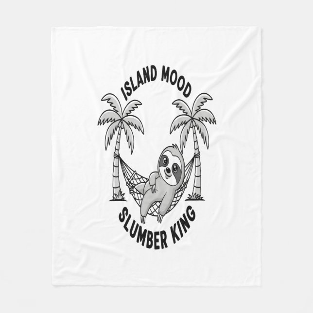 Sloth's Island Fleece Blanket (Front)