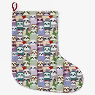 Sloths Large Christmas Stocking