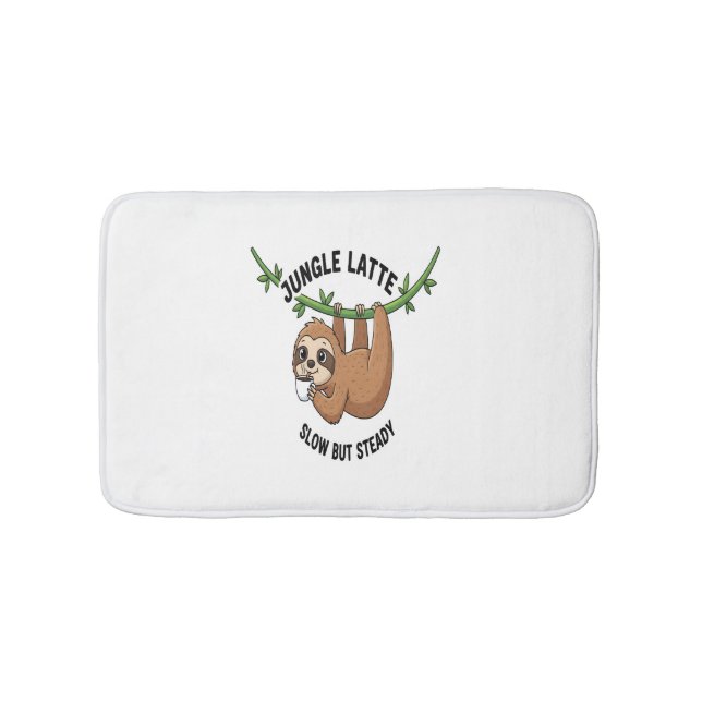 Sloth's Morning Coffee Bath Mat (Front)
