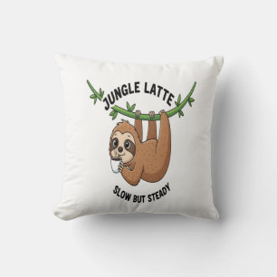 Sloth's Morning Coffee Cushion