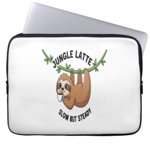 Sloth's Morning Coffee Laptop Sleeve