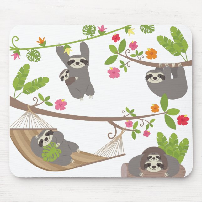 Sloths Mouse Pad (Front)