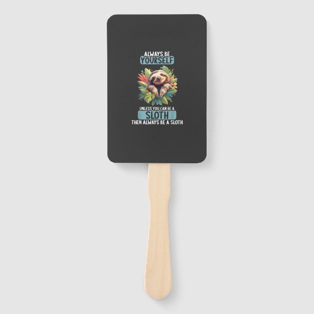 Sloths Sloth T-Shirt Hand Fan (Front)