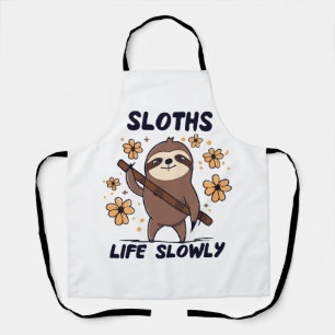 Sloths Taking Life Slowly Apron