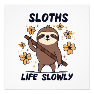 Sloths Taking Life Slowly Photo Print