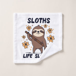 Sloths Taking Life Slowly Wash Cloth