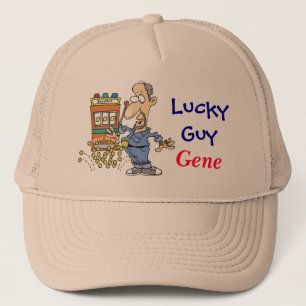Slots, Lucky, Guy - Personalise with Name Trucker Hat