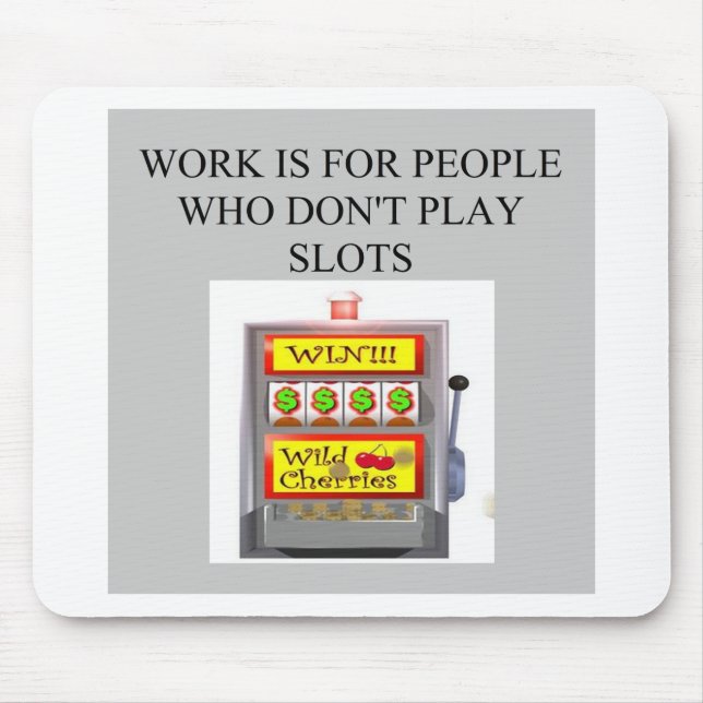 slots player casino gambler mouse pad (Front)