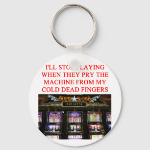 SLOTS slot machine Key Ring