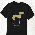 Sloughi Dog T-Shirt<br><div class="desc">A cute Sloughi or Arabian Greyhound dog.
Customise by changing the name or adding your own text,  phrase or saying.</div>