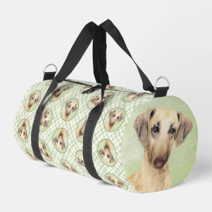 Sloughi Painting Golden Sand Cute Original Dog Art Duffle Bag