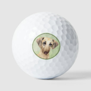 Sloughis Painting - Cute Original Dog Art Golf Balls