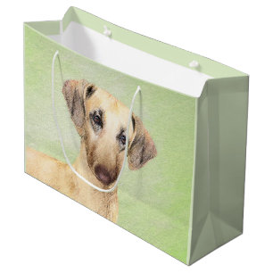 Sloughis Painting - Cute Original Dog Art Large Gift Bag