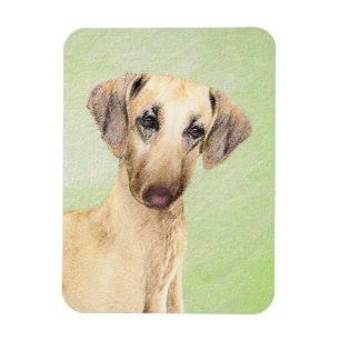 Sloughis Painting - Cute Original Dog Art Magnet
