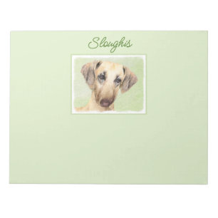 Sloughis Painting - Cute Original Dog Art Notepad