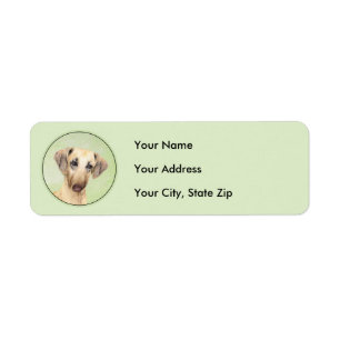 Sloughis Painting - Cute Original Dog Art Return Address Label