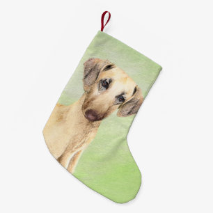 Sloughis Painting - Cute Original Dog Art Small Christmas Stocking